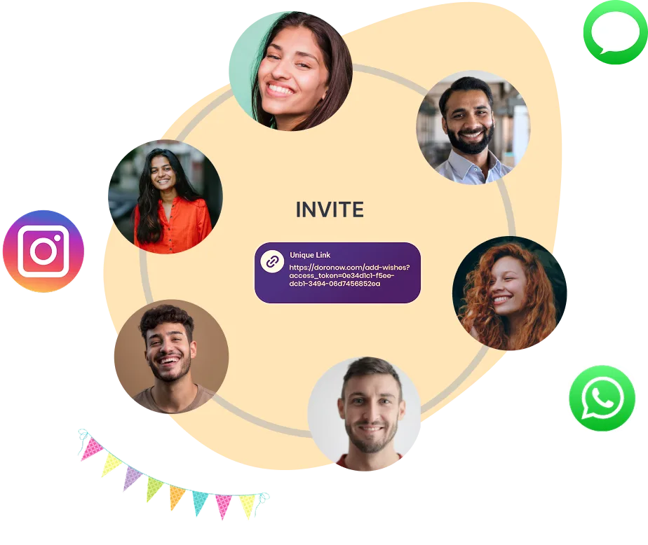 Invite friends and family to join through a single shareable link